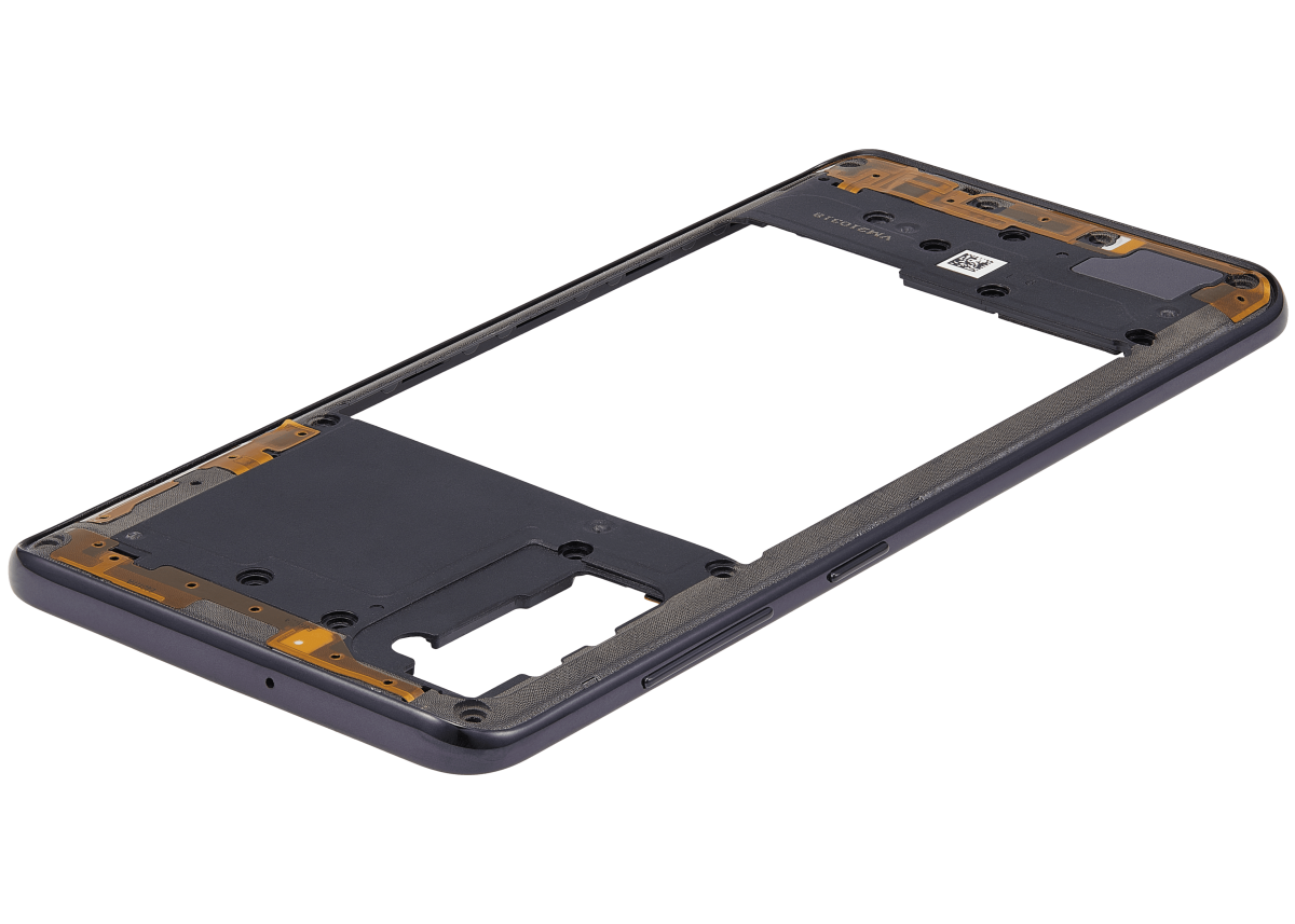 Samsung Galaxy A41 İle Uyumlu  Orta Çerçeve Kasası (A415 2020) (Aftermarket Plus) (Prism Crush Siyah) - Görsel 5