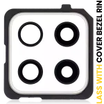 Samsung Galaxy A42 5G İle Uyumlu Arka Kamera Lensi Çerçeveli Halkalı (A426 2020) (Prizma Nokta Beyaz)