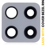 Samsung Galaxy A42 5G İle Uyumlu Arka Kamera Lensi Çerçeveli Halkalı (A426 2020) (Prizma Nokta Gri)