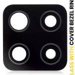 Samsung Galaxy A42 5G İle Uyumlu Arka Kamera Lensi Çerçeveli Halkalı (A426 2020) (Prizma Nokta Siyah)