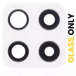 Samsung Galaxy A42 5G İle Uyumlu Arka Kamera Lensi (Sadece Cam) Yapışkanlı (A426 2020) (Prizma Nokta Beyaz)