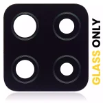 Samsung Galaxy A42 5G İle Uyumlu Arka Kamera Lensi (Sadece Cam) Yapışkanlı (A426 2020) (Prizma Nokta Siyah)