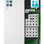 Samsung Galaxy A42 5G İle Uyumlu Arka Kapak Camı Kamera Lensiyle Uyumlu (A426 2020) (Servis Paketi) (Prizma Nokta Beyaz)