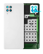 Samsung Galaxy A42 5G İle Uyumlu Arka Kapak Camı Kamera Lensiyle Uyumlu (A426 2020) (Servis Paketi) (Prizma Nokta Beyaz)