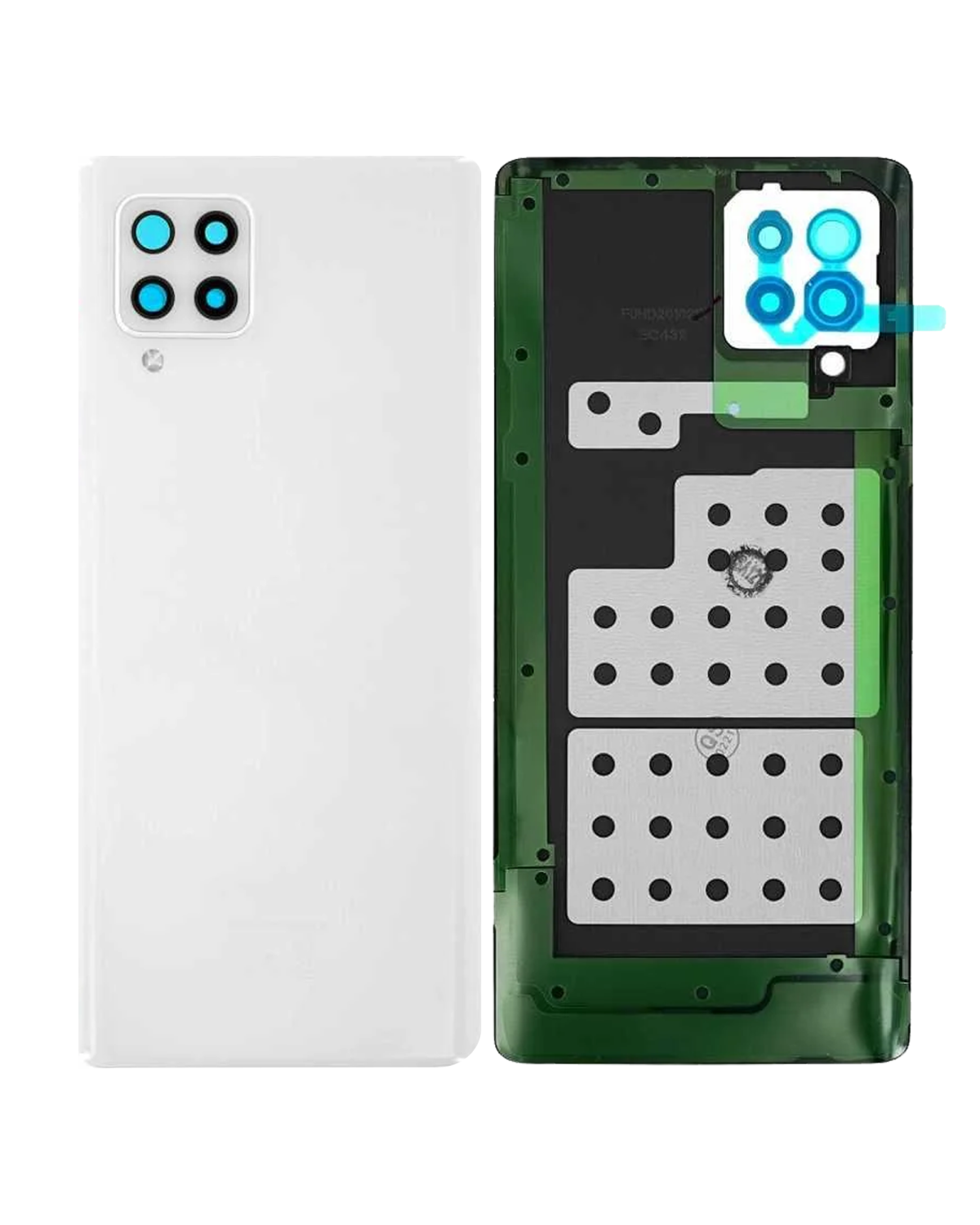 Samsung Galaxy A42 5G İle Uyumlu Arka Kapak Camı Kamera Lensiyle Uyumlu (A426 2020) (Servis Paketi) (Prizma Nokta Beyaz) - Görsel 4