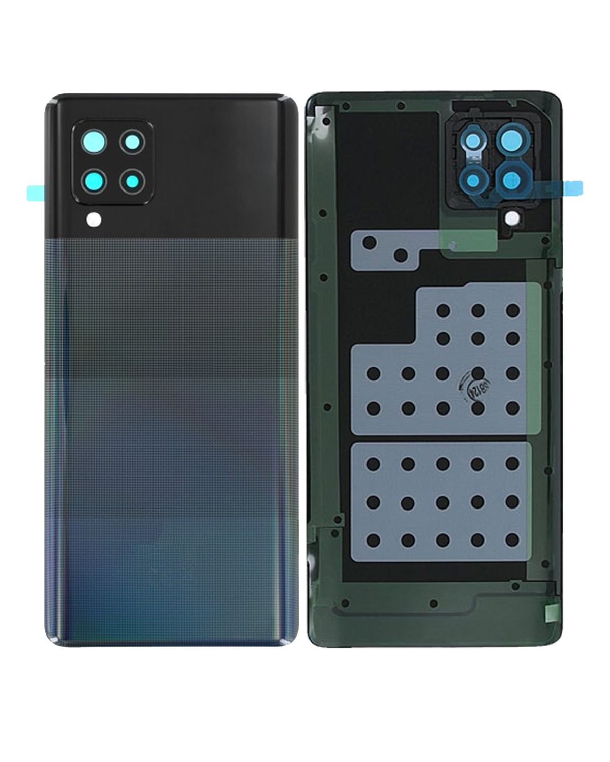 Samsung Galaxy A42 5G İle Uyumlu Arka Kapak Camı Kamera Lensiyle Uyumlu (A426 2020) (Servis Paketi) (Prizma Nokta Siyah) - Görsel 2
