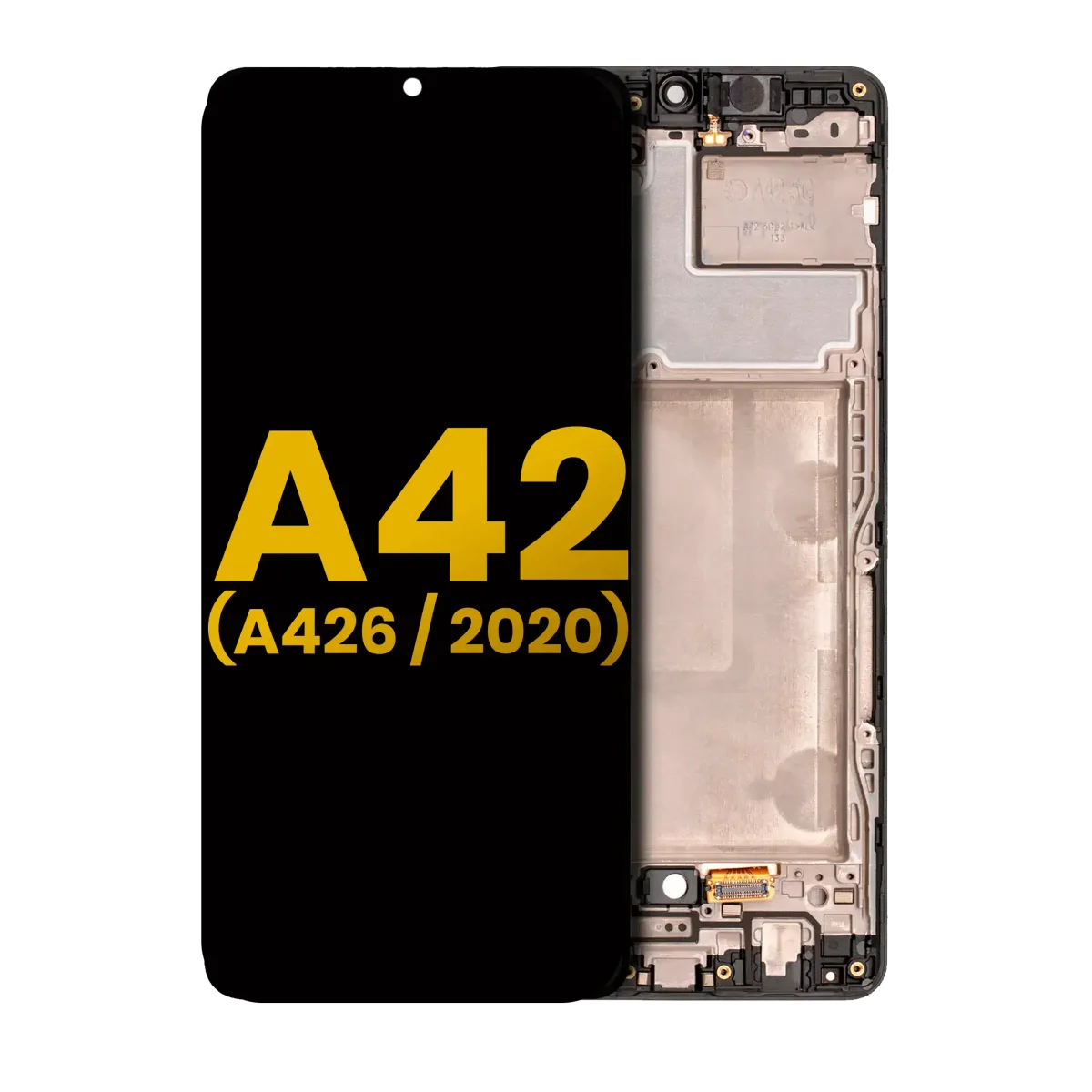 Samsung Galaxy A42 5G İle Uyumlu İçin Çerçeveli ekran (A426 2020) Orijinal (Prizma Nokta Siyah)  Orijinal Ekranı