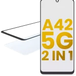 Samsung Galaxy A42 5G İle Uyumlu OCA Önceden Kurulu 2'si 1 Arada Ön Cam (A426 2020)