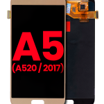 Samsung Galaxy A5 İle Uyumlu Çerçevesiz ekran Orijinal Ekranı (A520 2017) (Aftermarket Plus) (Altın)