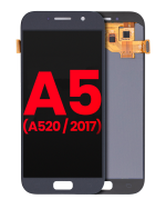 Samsung Galaxy A5 İle Uyumlu Çerçevesiz ekran Orijinal Ekranı (A520 2017) (Aftermarket Plus) (Siyah)