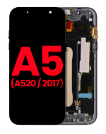 Samsung Galaxy A5 İle Uyumlu İçin Çerçeveli ekran (A520 2017) (Aftermarket Plus) (Siyah)