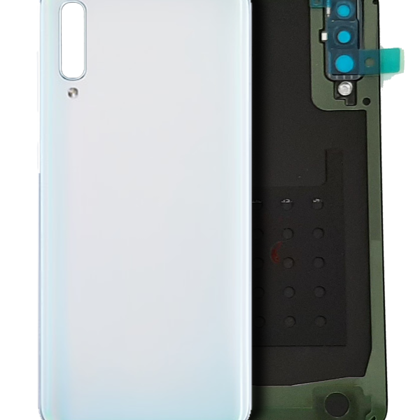 Samsung Galaxy A50 Arka İle Uyumlu Kapak Cam Yapışkanlı (A505 2019) (Genel) (Beyaz)