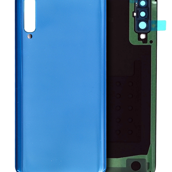 Samsung Galaxy A50 Arka İle Uyumlu Kapak Cam Yapışkanlı (A505 2019) (Genel) (Mavi)