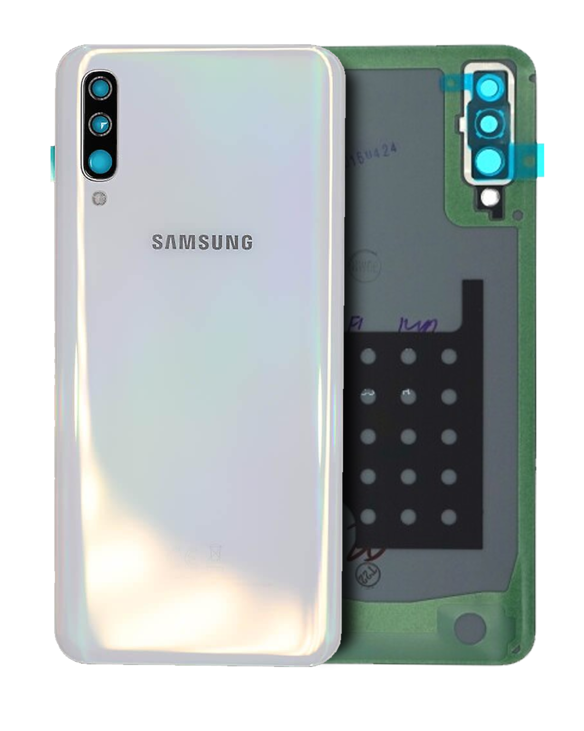 Samsung Galaxy A50 Arka İle Uyumlu Kapak Camı Kamera Lensiyle Uyumlu (A505 2019) (Servis Paketi) (Beyaz)