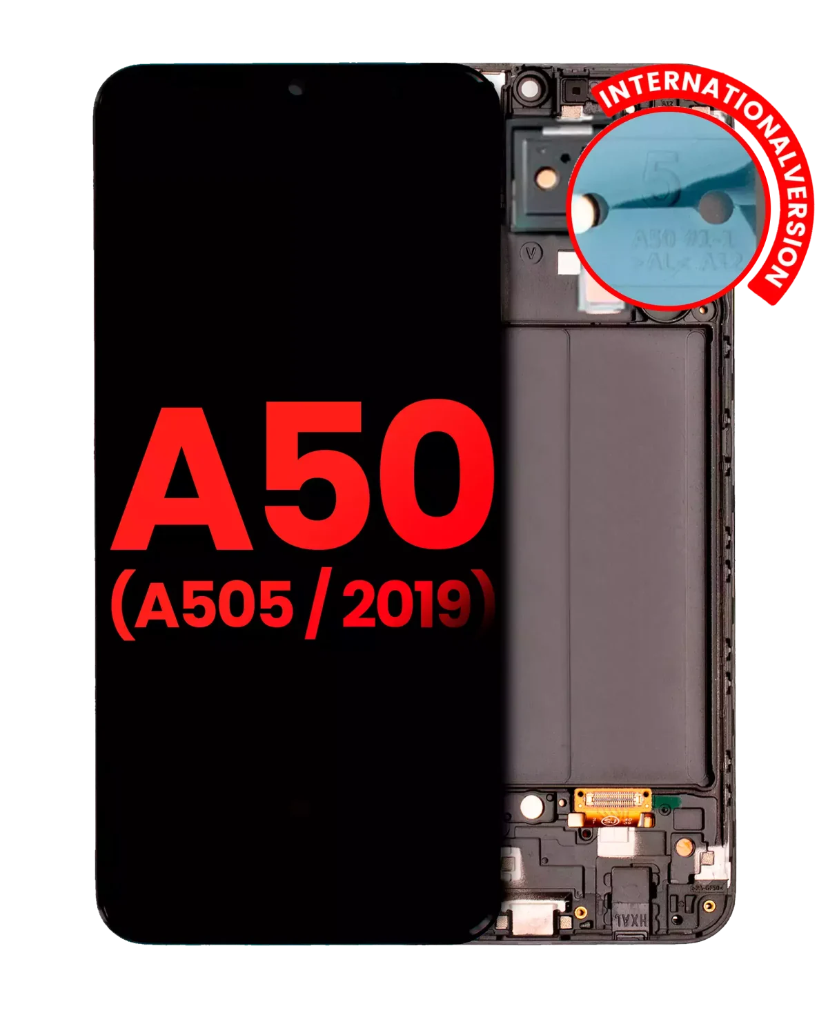 Samsung Galaxy A50 İle Uyumlu (A505 2019) (Uluslararası Sürüm) (Tüm Renkler) Çerçeveli ekran Orijinal Ekranı