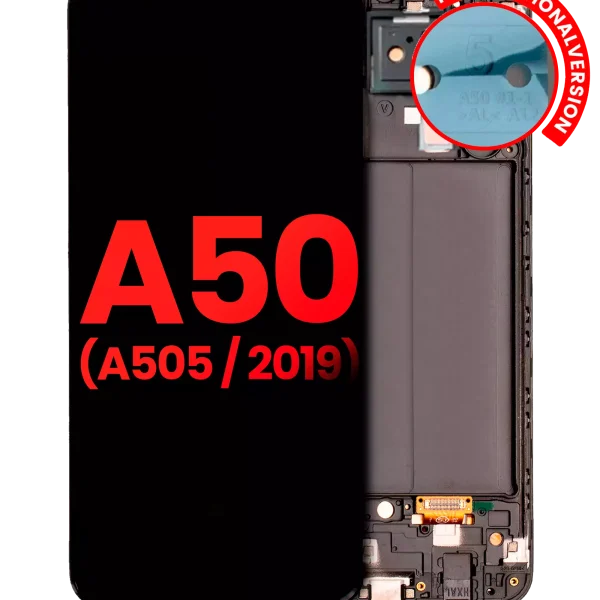 Samsung Galaxy A50 İle Uyumlu (A505 2019) (Uluslararası Sürüm) (Tüm Renkler) Çerçeveli ekran Orijinal Ekranı