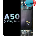 Samsung Galaxy A50 İle Uyumlu (A505F 2019) (Uluslararası Sürüm) (Servis Paketi) (Tüm Renkler) Çerçeveli ekran Orijinal Ekranı