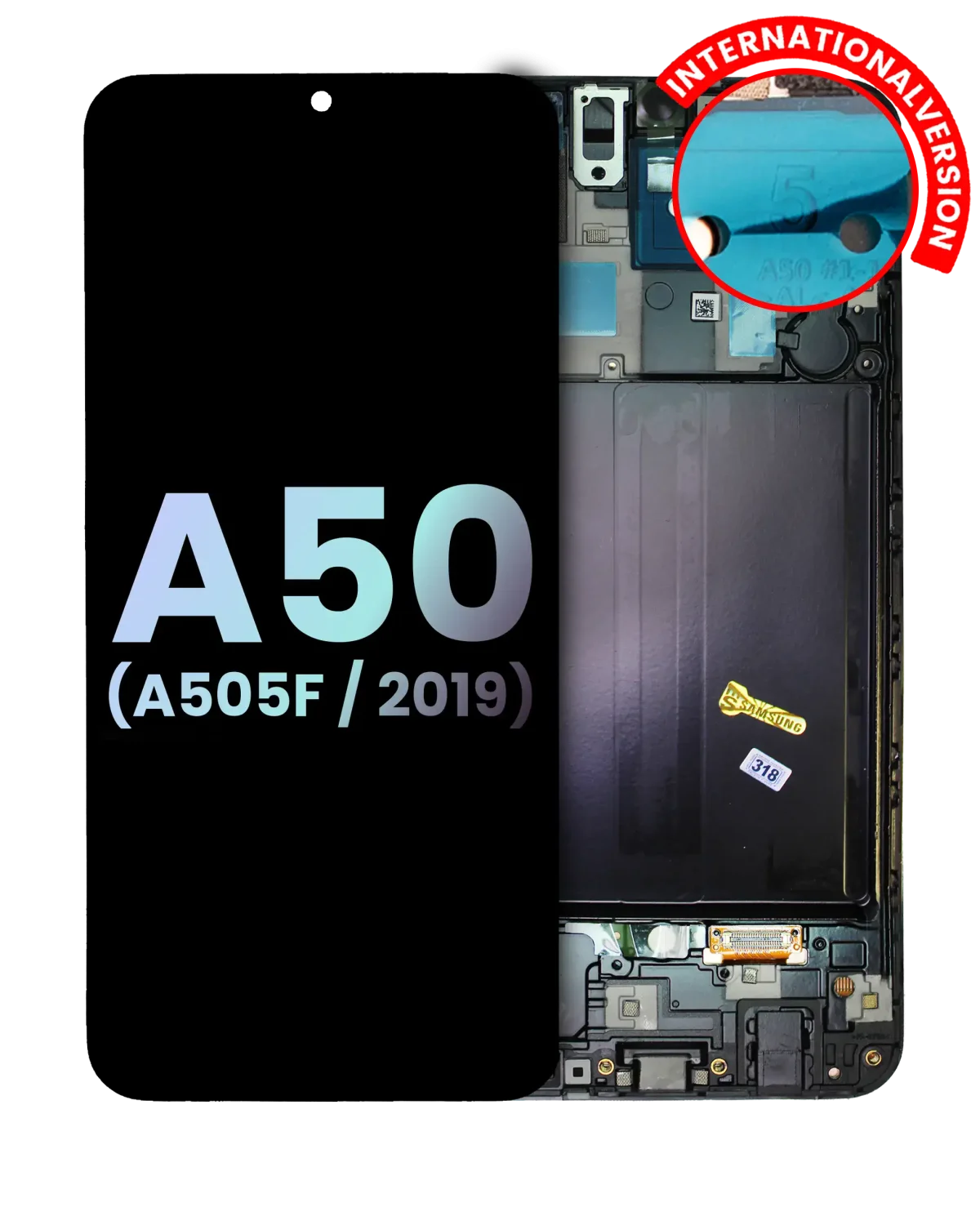 Samsung Galaxy A50 İle Uyumlu (A505F 2019) (Uluslararası Sürüm) (Servis Paketi) (Tüm Renkler) Çerçeveli ekran Orijinal Ekranı - Görsel 5