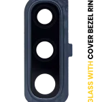 Samsung Galaxy A50 İle Uyumlu Arka Kamera Lensi Çerçeveli Halkalı (A505 2019) (Siyah)