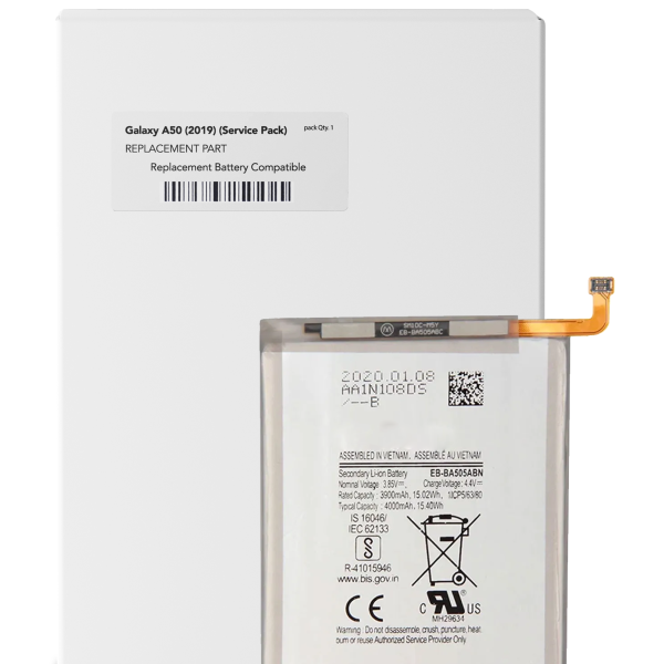 Samsung Galaxy A50 İle Uyumlu Batarya Pil (A505 2019) (EB-BA505ABN) (Servis Paketi)