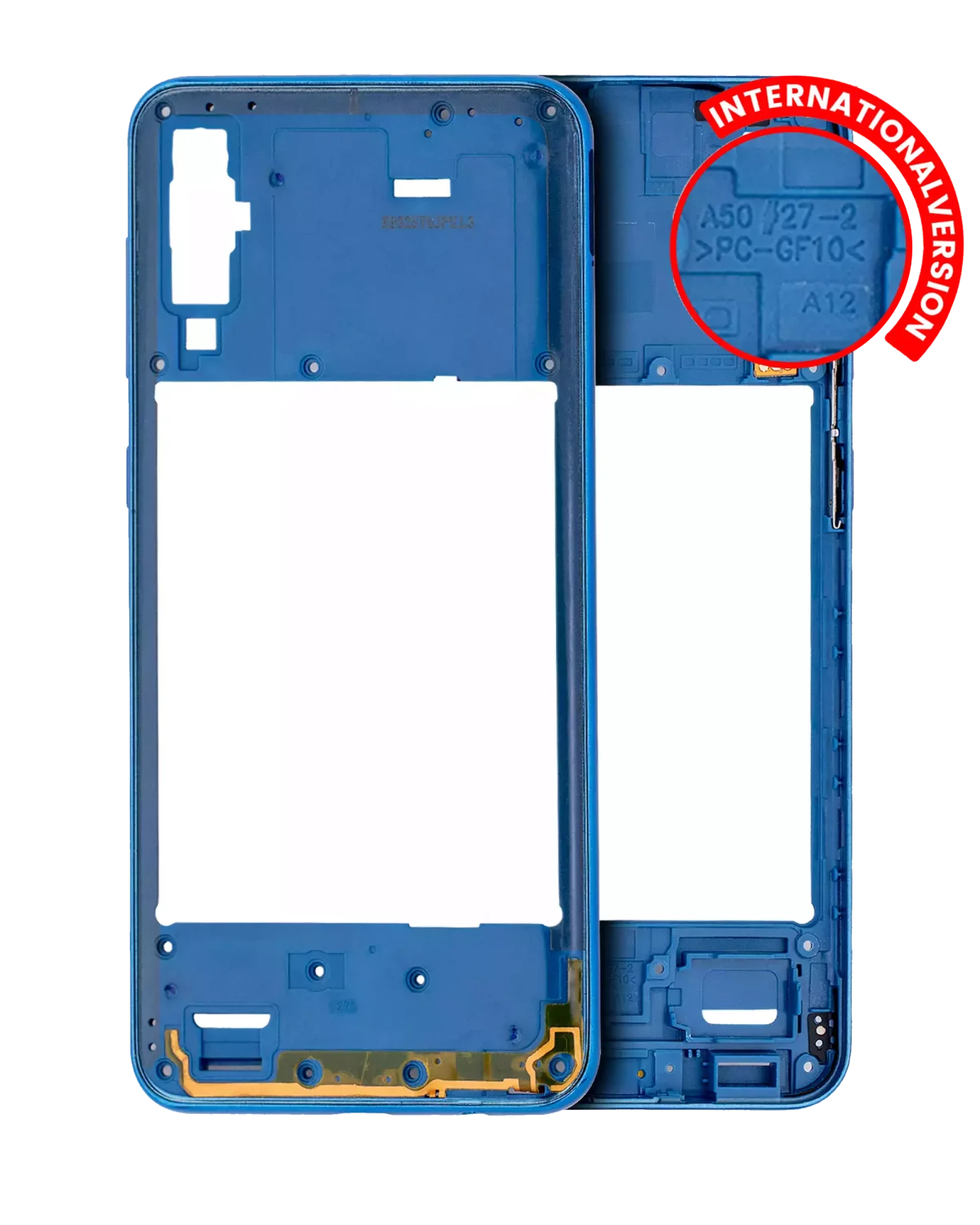 Samsung Galaxy A50 İle Uyumlu  Orta Çerçeve Kasası (A505 2019) (Uluslararası Sürüm) (Mavi)