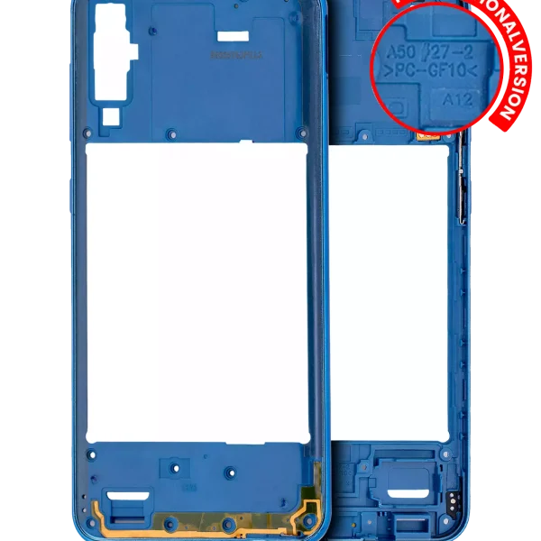Samsung Galaxy A50 İle Uyumlu  Orta Çerçeve Kasası (A505 2019) (Uluslararası Sürüm) (Mavi)