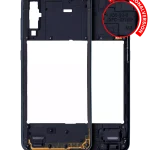 Samsung Galaxy A50 İle Uyumlu  Orta Çerçeve Kasası (A505 2019) (Uluslararası Sürüm) (Siyah)