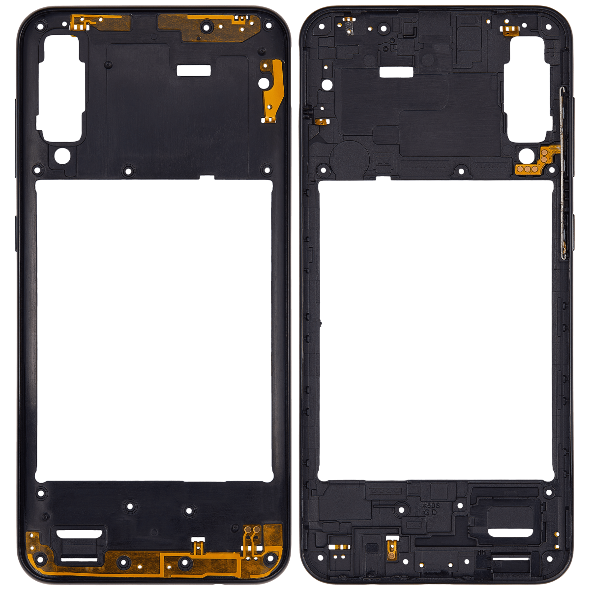 Samsung Galaxy A50 s İle Uyumlu  Orta Çerçeve Kasası (A507 2019) (Aftermarket Plus) (Prism Crush Black) - Görsel 2