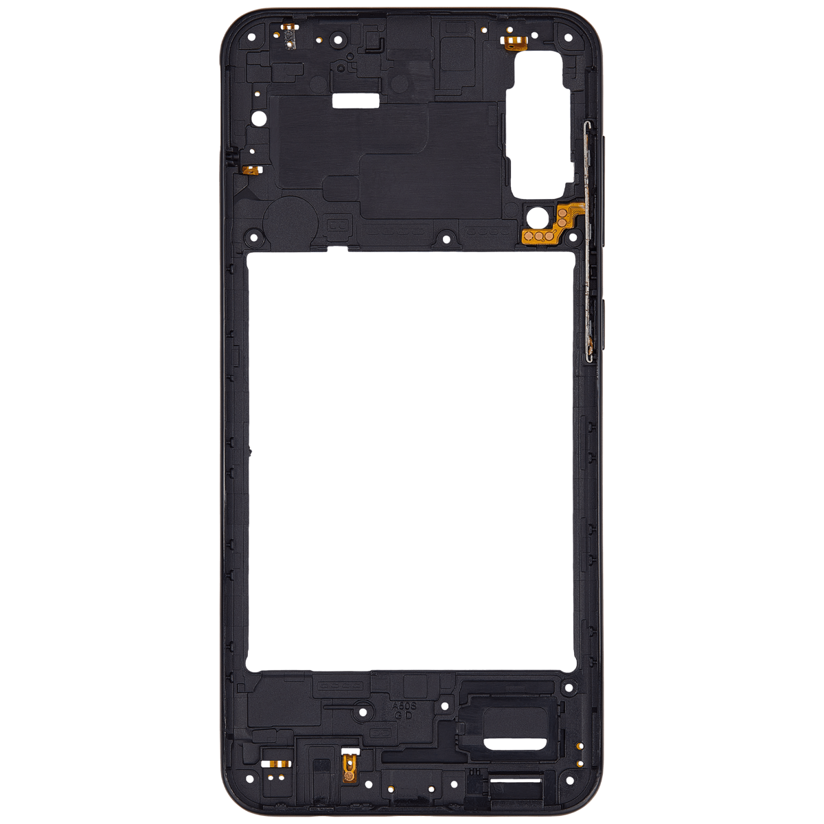 Samsung Galaxy A50 s İle Uyumlu  Orta Çerçeve Kasası (A507 2019) (Aftermarket Plus) (Prism Crush Black) - Görsel 4