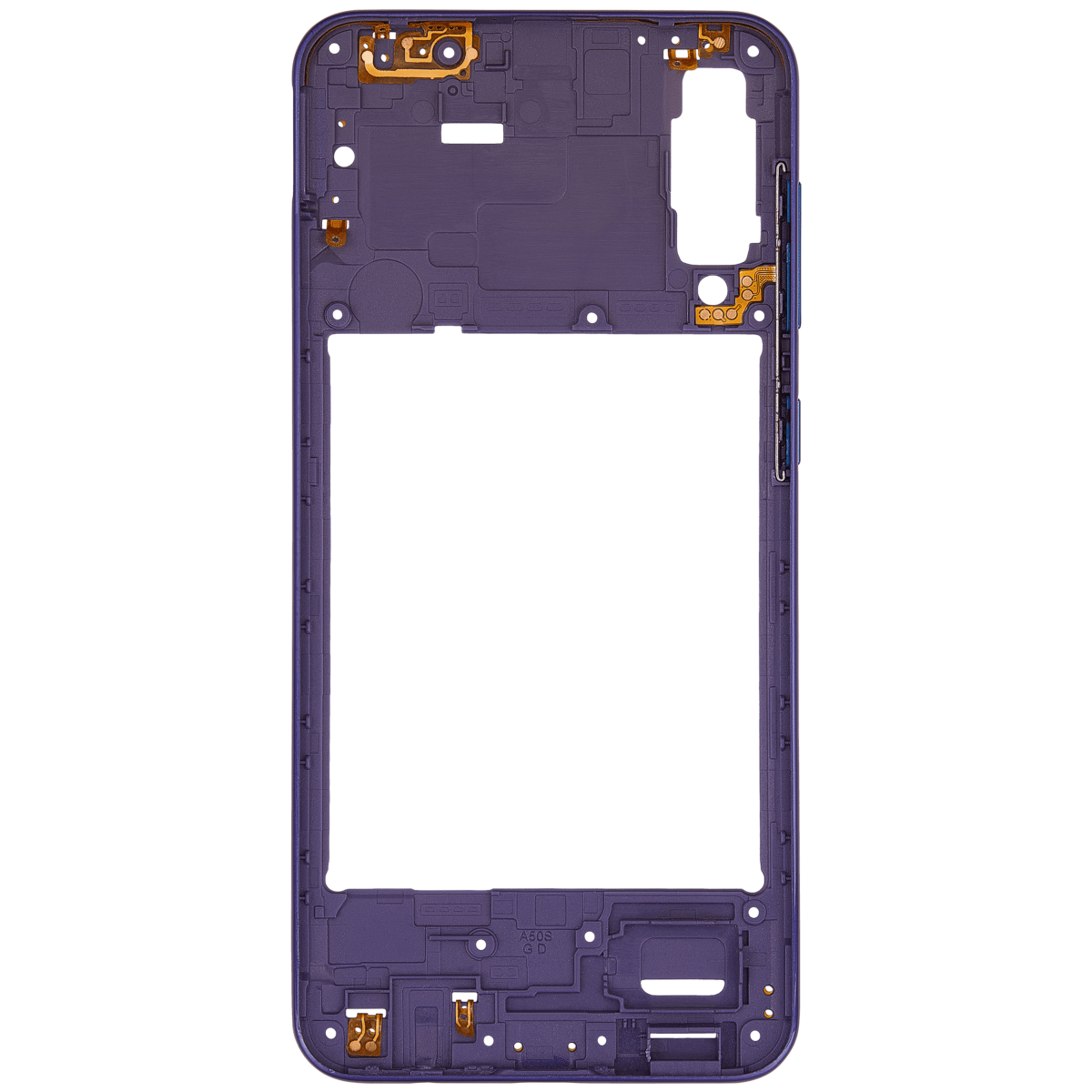 Samsung Galaxy A50 s İle Uyumlu  Orta Çerçeve Kasası (A507 2019) (Aftermarket Plus) (Prism Crush Violet) - Görsel 4