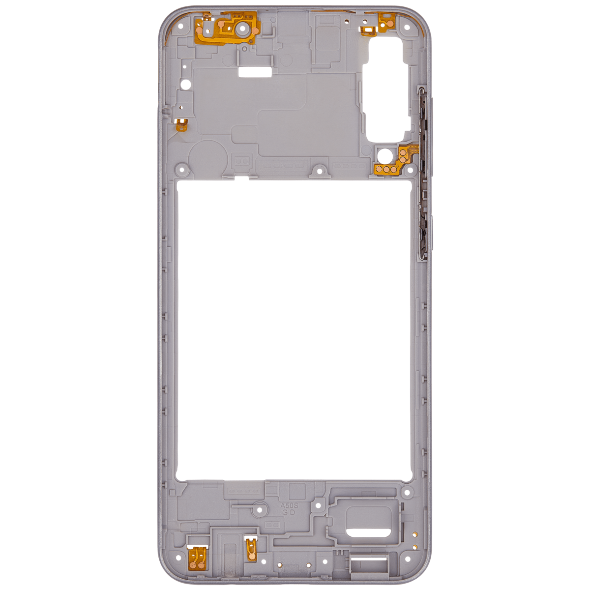 Samsung Galaxy A50 s İle Uyumlu  Orta Çerçeve Kasası (A507 2019) (Aftermarket Plus) (Prism Crush White) - Görsel 4
