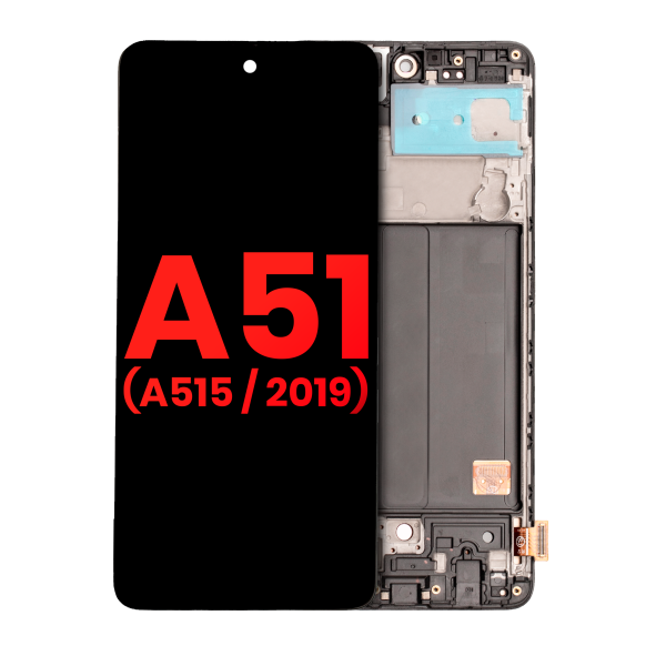 Samsung Galaxy A51 4G İle Uyumlu (A515 2019) (6.33") (Tüm Renkler) Çerçeveli ekran Orijinal Ekranı