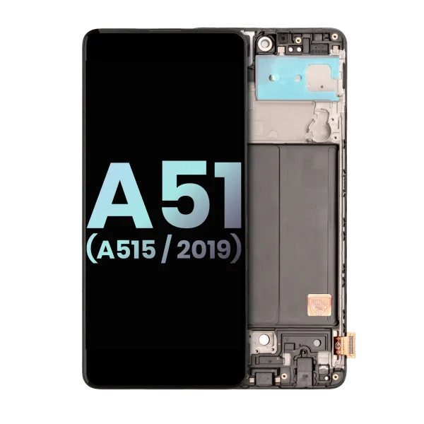 Samsung Galaxy A51 4G İle Uyumlu (A515 2019) (Servis Paketi) (Tüm Renkler) Çerçeveli ekran Orijinal Ekranı