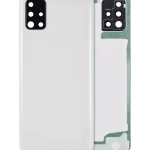 Samsung Galaxy A51 4G İle Uyumlu Arka Kapak Cam Kamera Lensli (A515 2019) (Aftermarket Plus) (Prism Crush Beyaz)