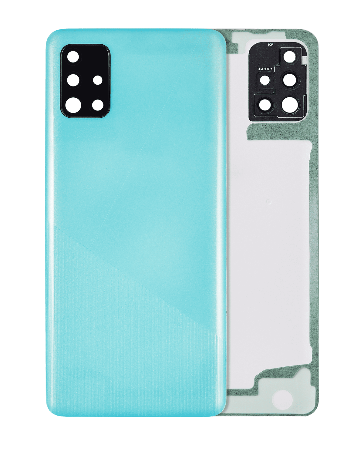Samsung Galaxy A51 4G İle Uyumlu Arka Kapak Cam Kamera Lensli (A515 2019) (Aftermarket Plus) (Prism Crush Blue)