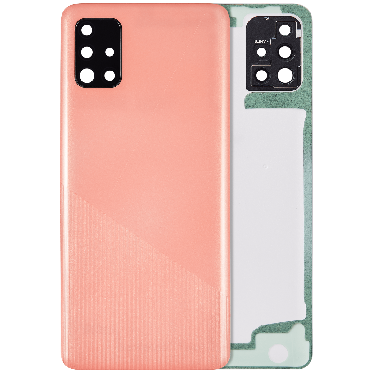 Samsung Galaxy A51 4G İle Uyumlu Arka Kapak Cam Kamera Lensli (A515 2019) (Aftermarket Plus) (Prism Crush Pembe) - Görsel 3