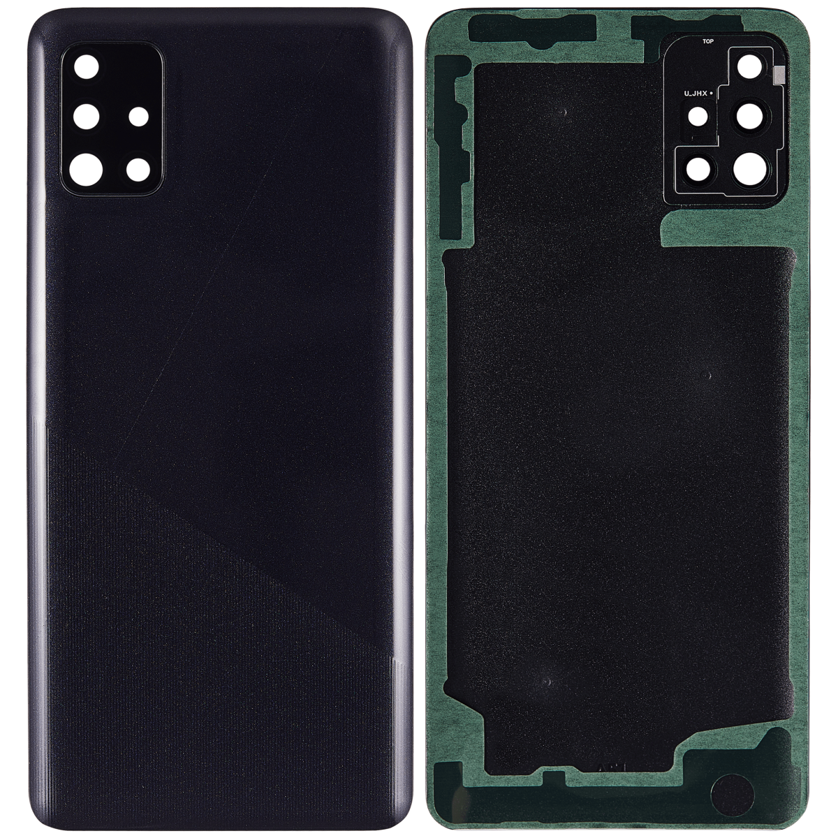 Samsung Galaxy A51 4G İle Uyumlu Arka Kapak Cam Kamera Lensli (A515 2019) (Aftermarket Plus) (Prism Crush Siyah) - Görsel 2