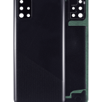 Samsung Galaxy A51 4G İle Uyumlu Arka Kapak Cam Kamera Lensli (A515 2019) (Aftermarket Plus) (Prism Crush Siyah)