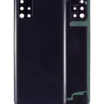 Samsung Galaxy A51 4G İle Uyumlu Arka Kapak Camı Kamera Lensiyle Uyumlu (A515 2019) (Servis Paketi) (Prizma Crush Siyah)