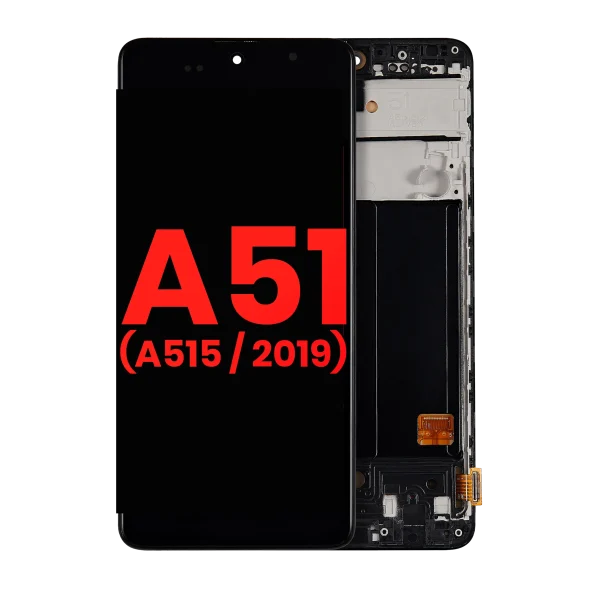 Samsung Galaxy A51 4G İle Uyumlu Çerçeveli ekran Orijinal Ekranı (A515 2019) (6.46") (Aftermarket Plus) (Tüm Renkler)