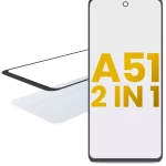 Samsung Galaxy A51 4G İle Uyumlu OCA Önceden Yüklenmiş 2'si 1 Arada Ön Cam (A515 2019)