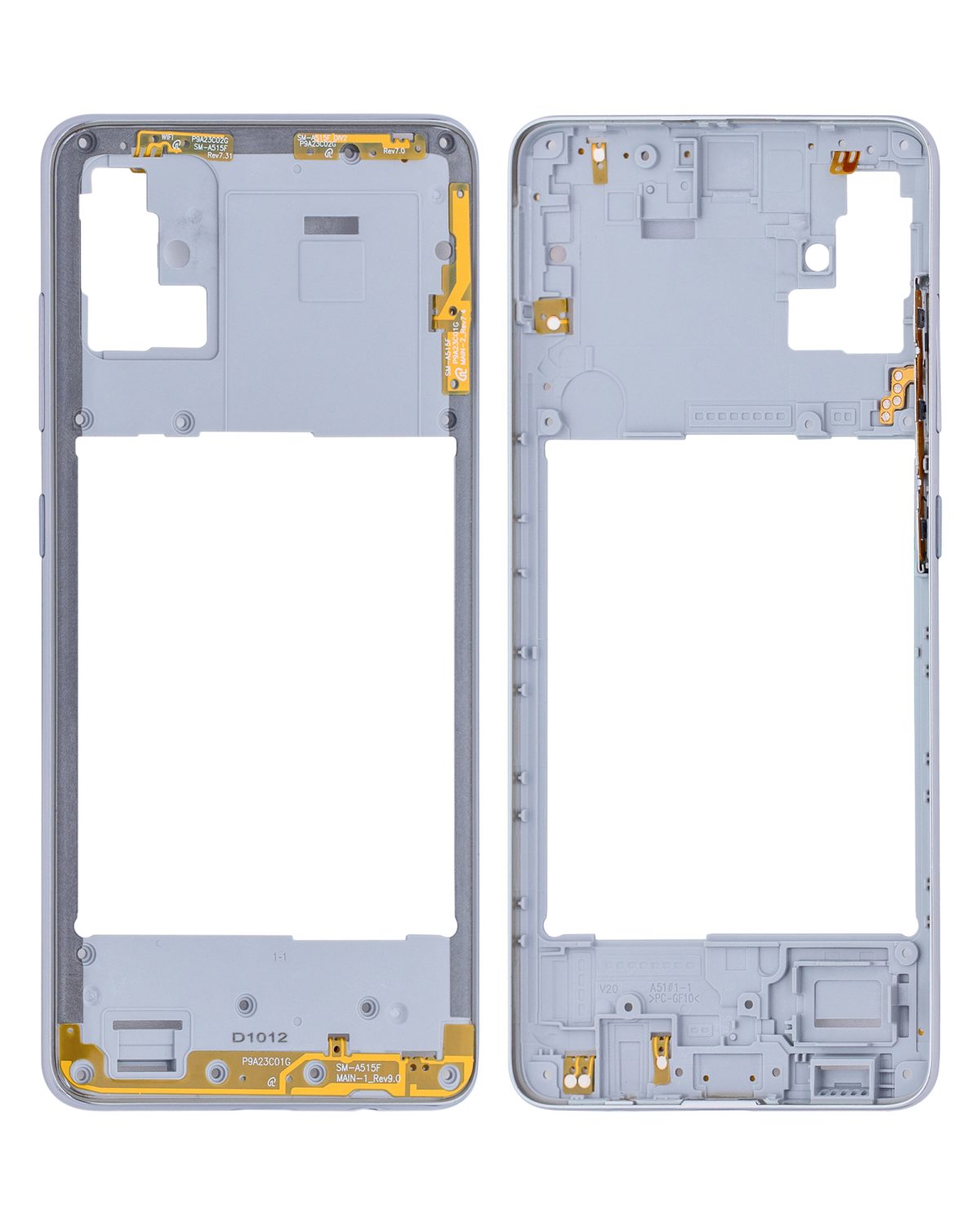 Samsung Galaxy A51 4G İle Uyumlu  Orta Çerçeve Kasası (A515 2019) (Prizma Ezme Beyazı) - Görsel 2