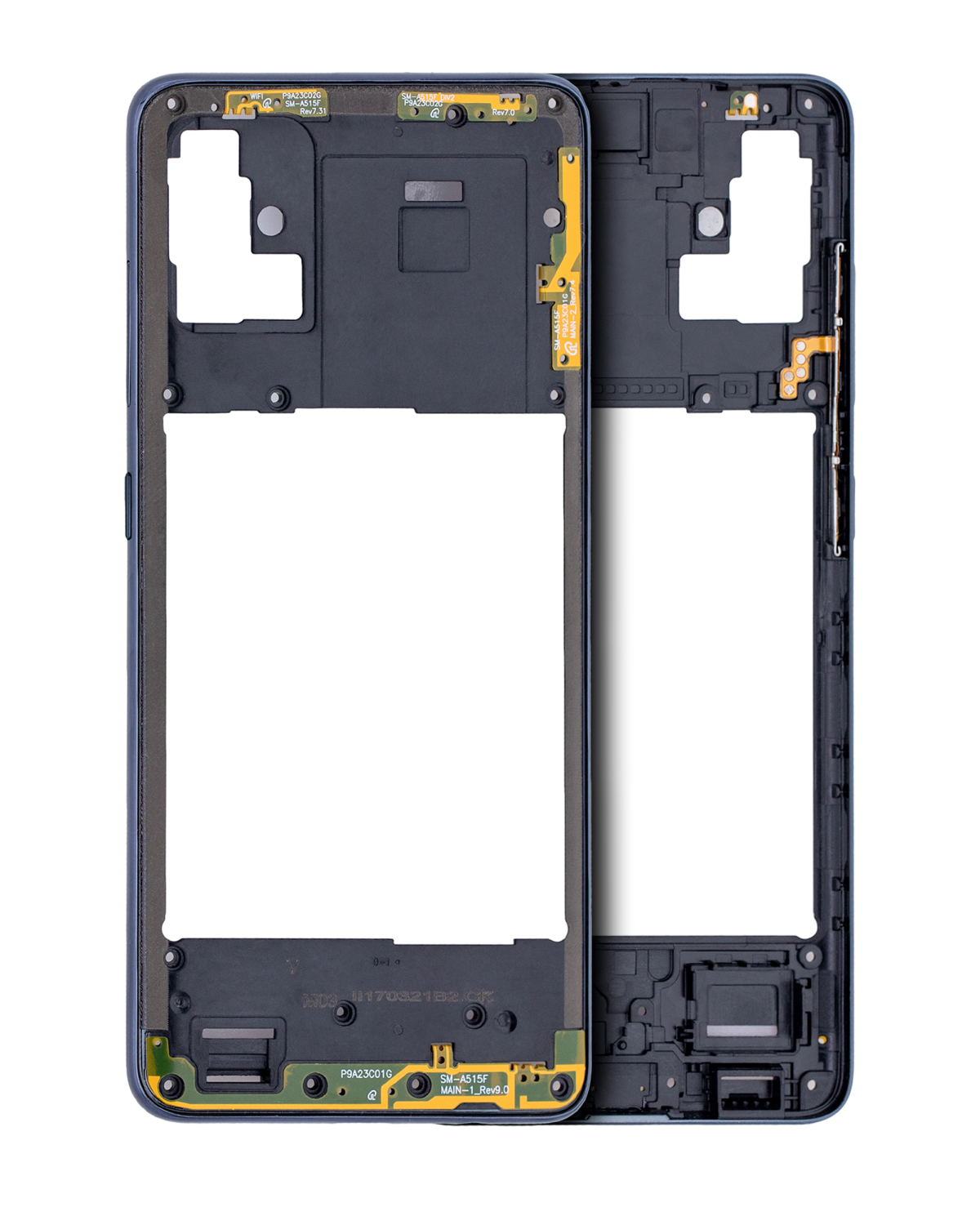 Samsung Galaxy A51 4G İle Uyumlu  Orta Çerçeve Kasası Orta Çerçeve Kasası (A515 2019) (Prism Crush Siyah)