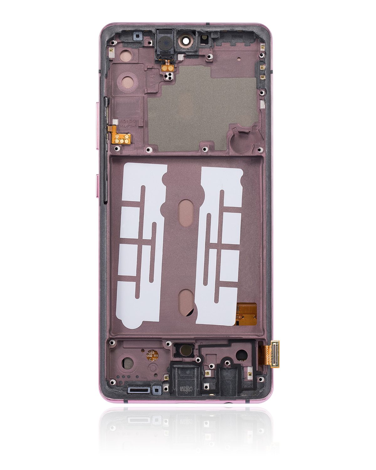 Samsung Galaxy A51 5G İle Uyumlu (A516 2020) (Verizon Olmayan 5G UW Çerçeve) (6,46") (Prizma Küp Pembe) Çerçeveli ekran Orijinal Ekranı - Görsel 5