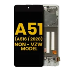 Samsung Galaxy A51 5G İle Uyumlu (A516 2020) (Verizon Olmayan 5G UW Çerçeve) Orijinal (Prizma Küp Beyaz) Çerçeveli ekran Orijinal Ekranı - Görsel 2