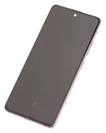 Samsung Galaxy A51 5G İle Uyumlu (A516 2020) (Verizon Olmayan 5G UW Çerçeve) (Servis Paketi) (Prizma Küp Pembe) Çerçeveli ekran Orijinal Ekranı - Görsel 3