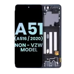 Samsung Galaxy A51 5G İle Uyumlu (A516 2020) (Verizon Olmayan 5G UW Çerçeve) (Servis Paketi) (Prizma Küp Siyah) Çerçeveli ekran Orijinal Ekranı - Görsel 3