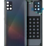 Samsung Galaxy A51 5G İle Uyumlu Arka Kapak Cam Kamera Lensli (A516 2020) (Servis Paketi) (Prizma Küp Siyah)