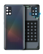 Samsung Galaxy A51 5G İle Uyumlu Arka Kapak Cam Kamera Lensli (A516 2020) (Servis Paketi) (Prizma Küp Siyah)