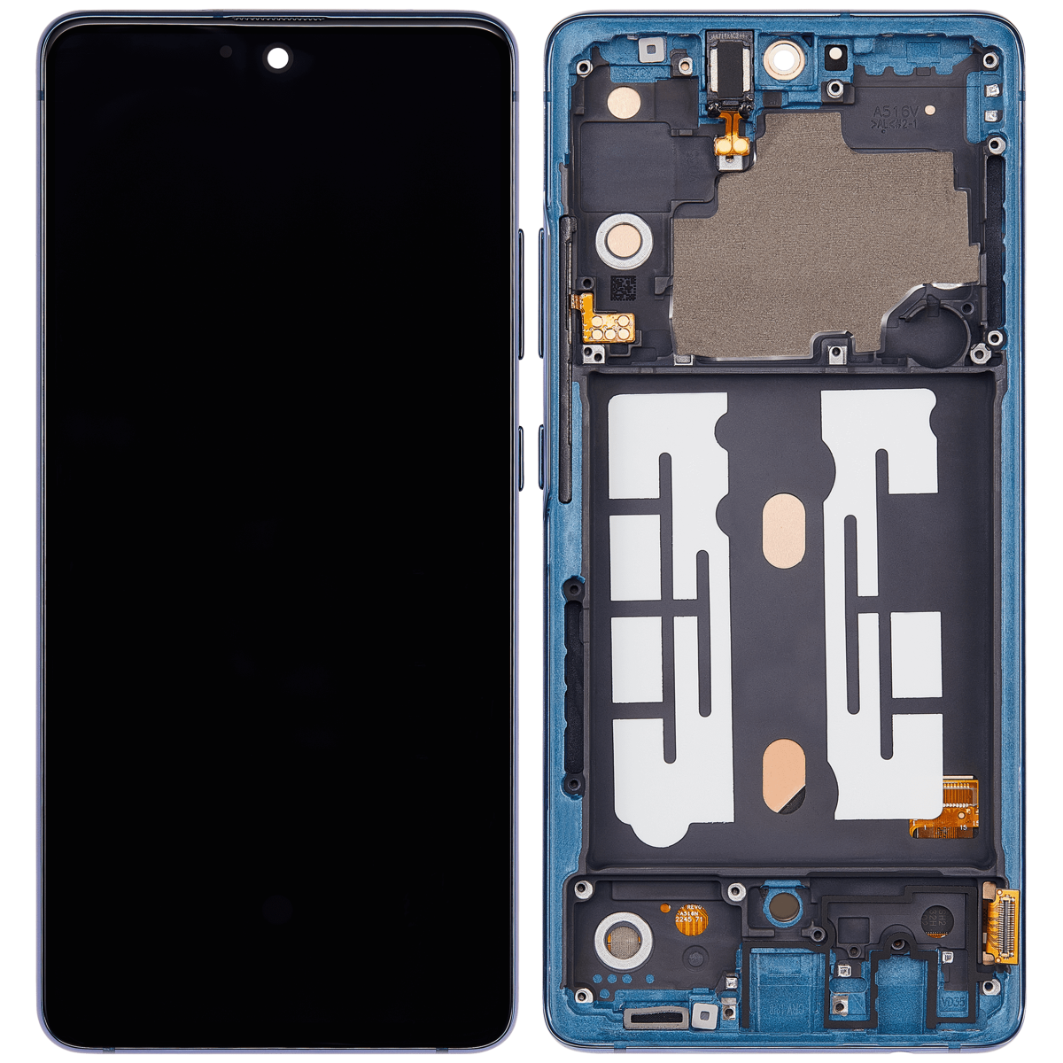 Samsung Galaxy A51 5G İle Uyumlu UW (A516V 2020) (Sadece Verizon 5G UW Çerçevesi) Orijinal (Prizma Tuğlaları Mavi) Çerçeveli ekran Orijinal Ekranı - Görsel 3